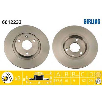 Photo Brake Disc GIRLING 6012233