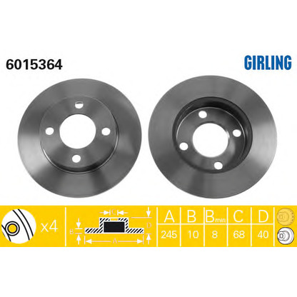 Photo Brake Disc GIRLING 6015364