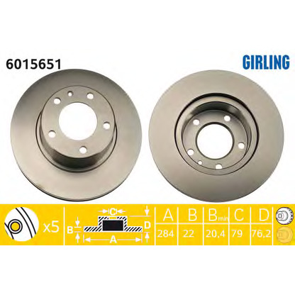 Photo Brake Disc GIRLING 6015651