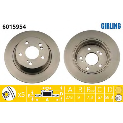 Photo Brake Disc GIRLING 6015954