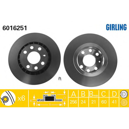 Photo Brake Disc GIRLING 6016251