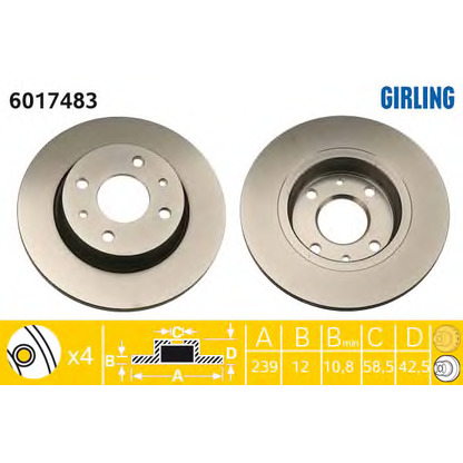 Photo Brake Disc GIRLING 6017483