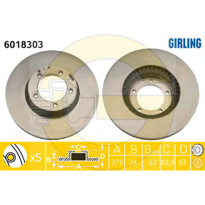 Photo Brake Disc GIRLING 6018303