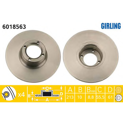 Photo Brake Disc GIRLING 6018563