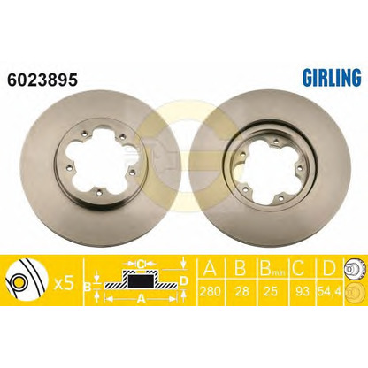 Photo Brake Disc GIRLING 6023895