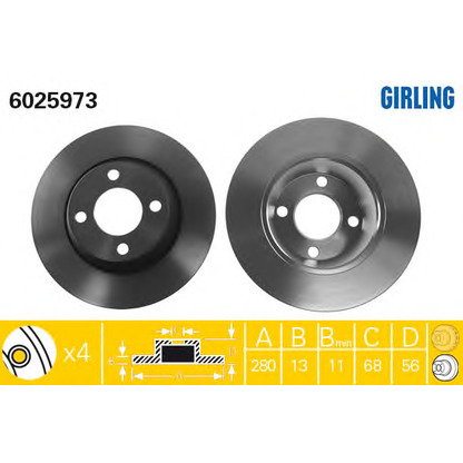 Photo Brake Disc GIRLING 6025973