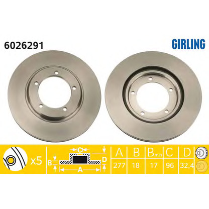 Photo Brake Disc GIRLING 6026291