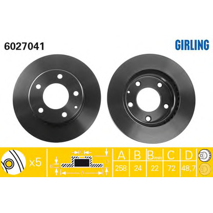 Photo Brake Disc GIRLING 6027041