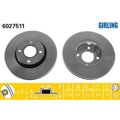 Photo Brake Disc GIRLING 6027511