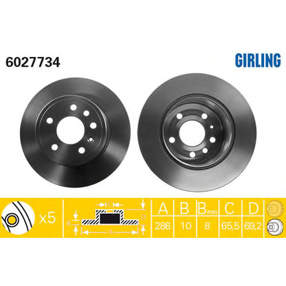 Photo Brake Disc GIRLING 6027734