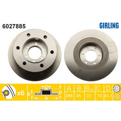 Photo Brake Disc GIRLING 6027885