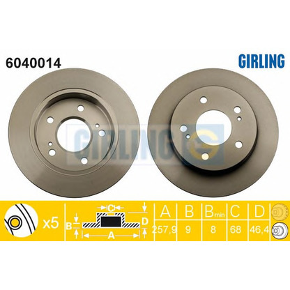 Photo Brake Disc GIRLING 6040014