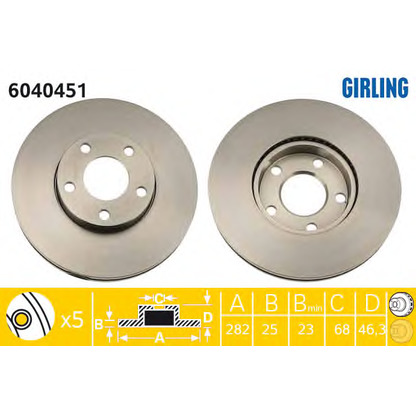 Photo Brake Disc GIRLING 6040451