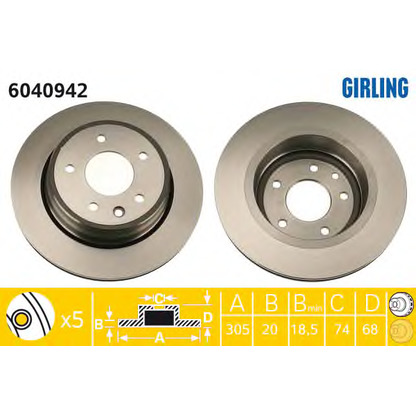 Photo Brake Disc GIRLING 6040942