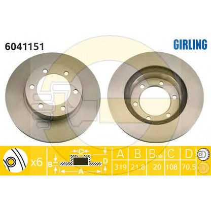 Photo Brake Disc GIRLING 6041151