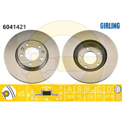 Photo Brake Disc GIRLING 6041421