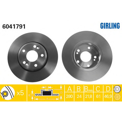 Photo Brake Disc GIRLING 6041791