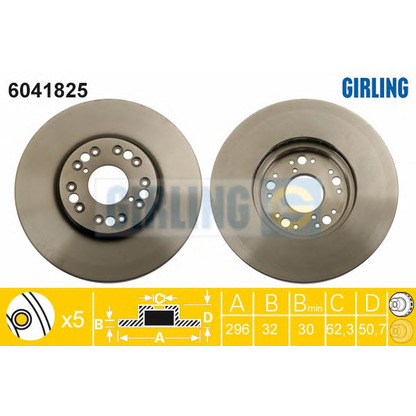 Photo Brake Disc GIRLING 6041825