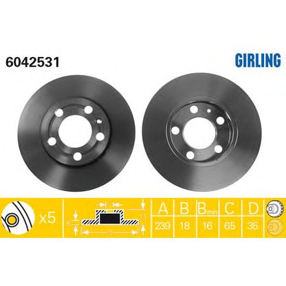 Photo Brake Disc GIRLING 6042531