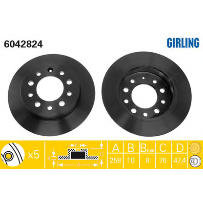 Photo Brake Disc GIRLING 6042824