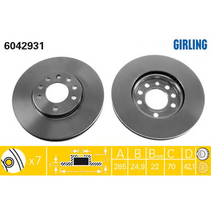 Photo Brake Disc GIRLING 6042931