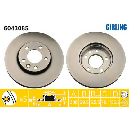 Photo Brake Disc GIRLING 6043085