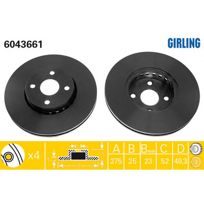 Photo Brake Disc GIRLING 6043661