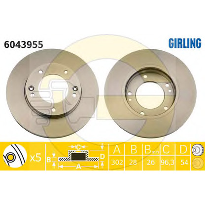 Photo Brake Disc GIRLING 6043955