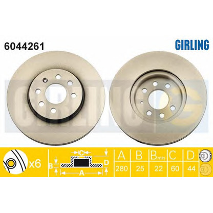 Photo Brake Disc GIRLING 6044261