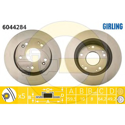 Photo Brake Disc GIRLING 6044284