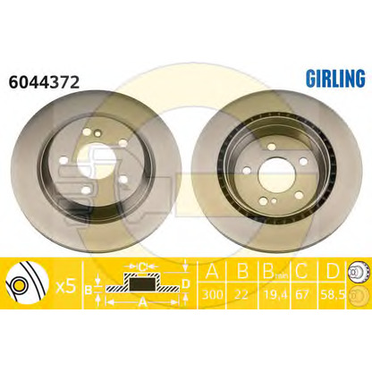 Photo Brake Disc GIRLING 6044372