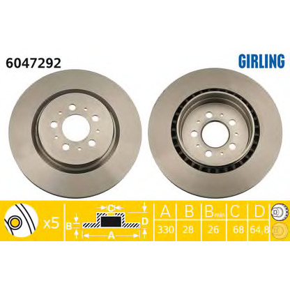 Photo Brake Disc GIRLING 6047292