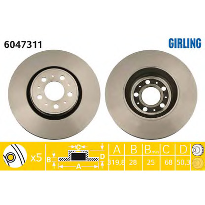 Photo Brake Disc GIRLING 6047311