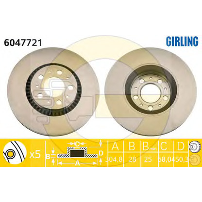 Photo Brake Disc GIRLING 6047721