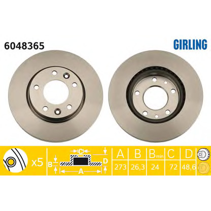 Photo Brake Disc GIRLING 6048365