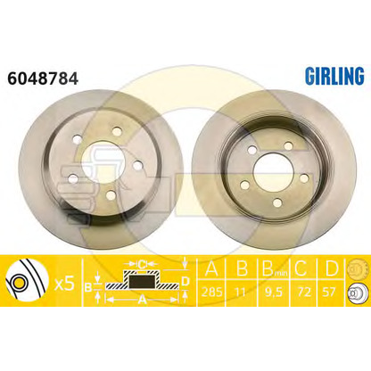 Photo Brake Disc GIRLING 6048784