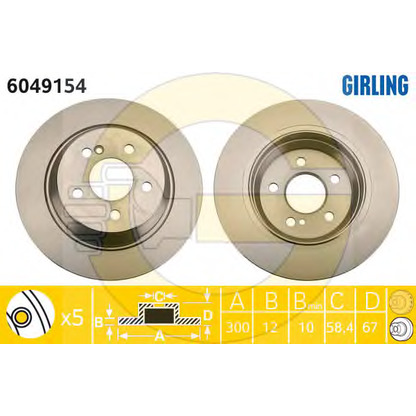 Photo Brake Disc GIRLING 6049154