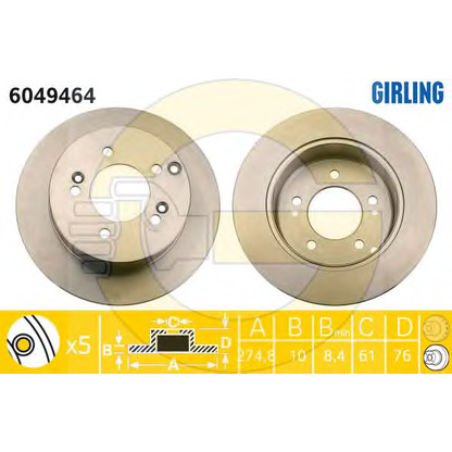 Photo Brake Disc GIRLING 6049464