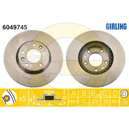 Photo Brake Disc GIRLING 6049745