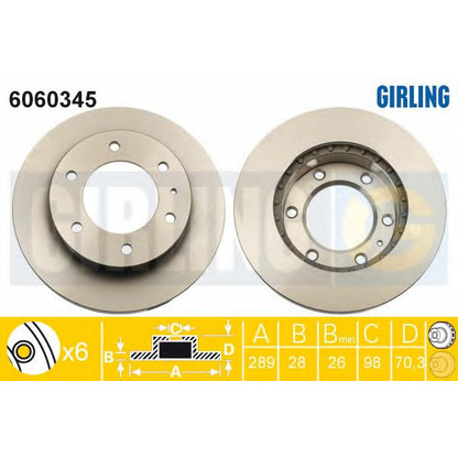 Photo Brake Disc GIRLING 6060345