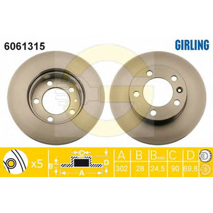 Photo Brake Disc GIRLING 6061315