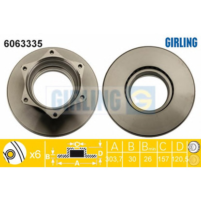 Photo Brake Disc GIRLING 6063335