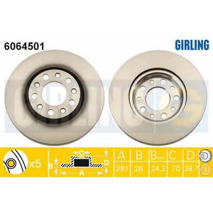 Photo Brake Disc GIRLING 6064501