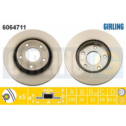 Photo Brake Disc GIRLING 6064711