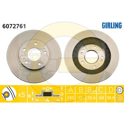 Photo Brake Disc GIRLING 6072761