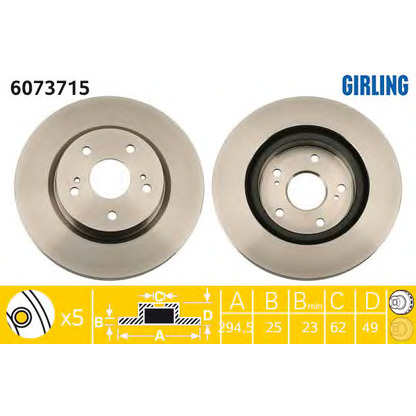 Photo Brake Disc GIRLING 6073715