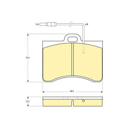 Photo Brake Pad Set, disc brake GIRLING 6101659