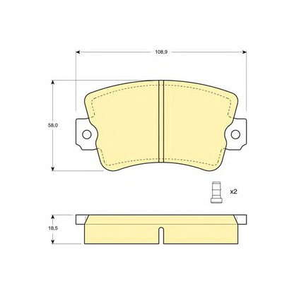 Photo Brake Pad Set, disc brake GIRLING 6102433