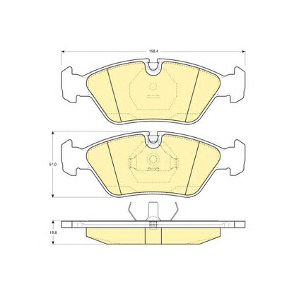 Photo Brake Pad Set, disc brake GIRLING 6102982