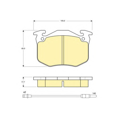 Photo Kit de plaquettes de frein, frein à disque GIRLING 6103863